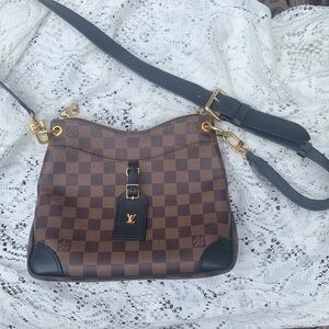 Authentic Louis Vuitton Odeon Damier Ebene black strap crossbody